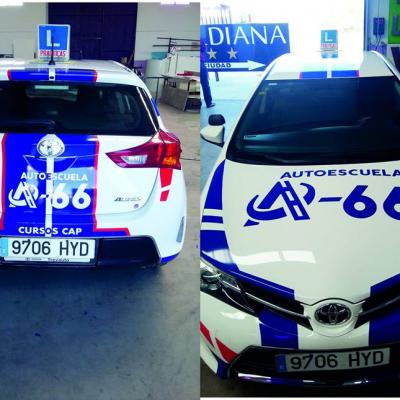 Rotulación de vehículos - Autoescuela A66